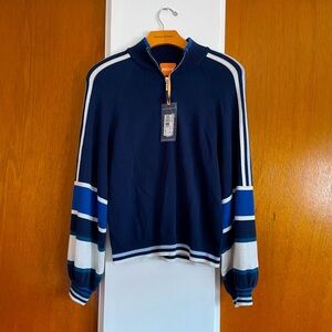 Brodie cashmere half zip sweater